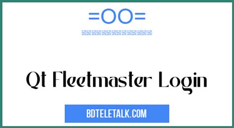 Qtfleetmaster login - We would like to show you a description here but the site won’t allow us.